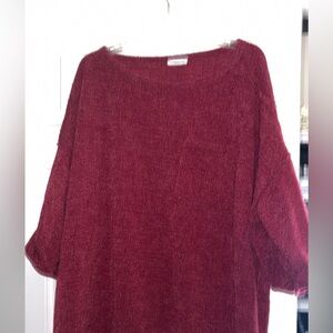 Chic Soul Women's Burgundy Cowl Neck Sweater